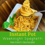 Pressure Cooker Spaghetti, instant pot, ninja foodi, spaghetti, pasta, italian, dinner, weeknight meal, noodles