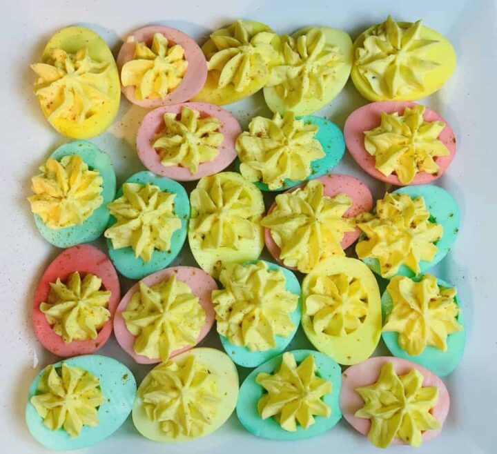 Deviled Eggs- Pressure Cooker Recipe Ninja Foodi, Ninja Foodi recipe, instant pot, instant pot recipe, eggs, hard boiled eggs, side dish, easter, deviled eggs, easter,