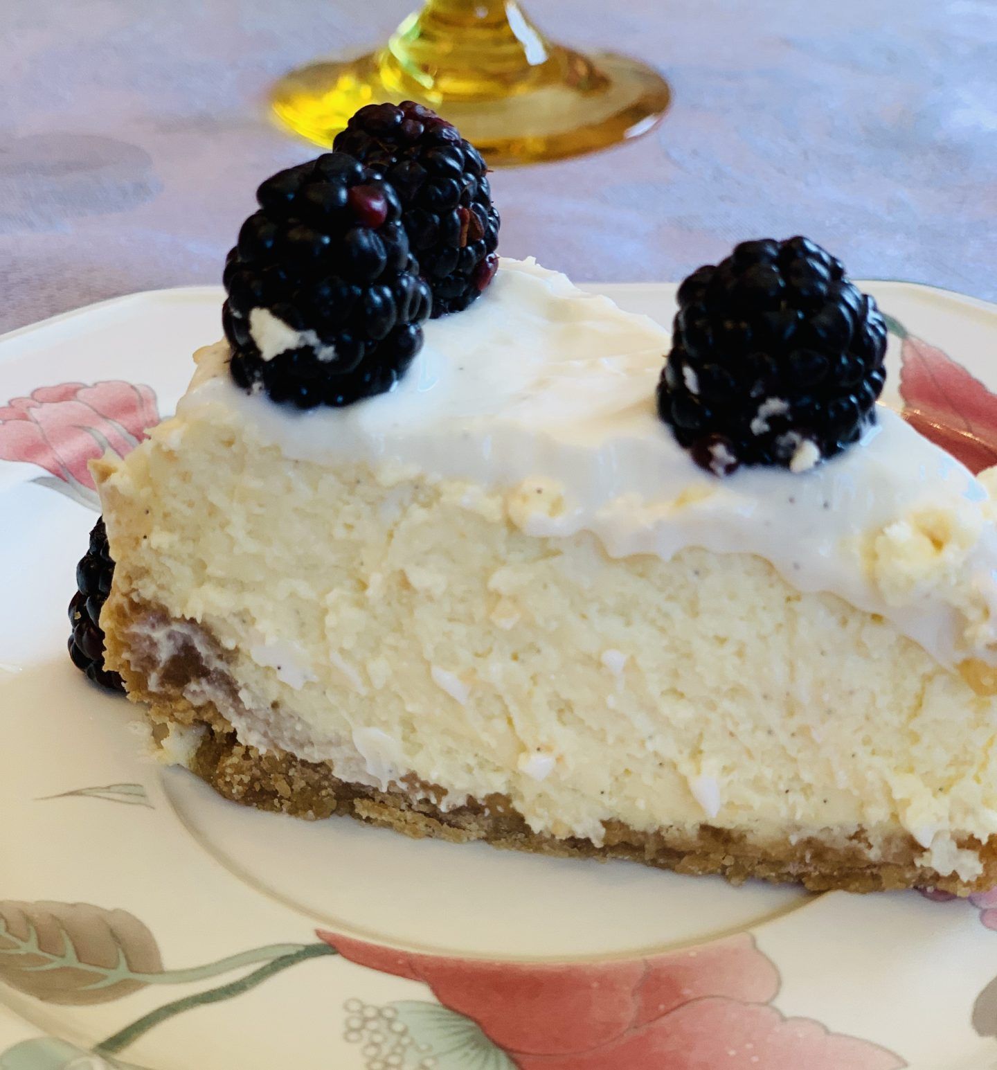 Vanilla Bean Cheesecake with Sour Cream ToppingNinja Foodi Recipe