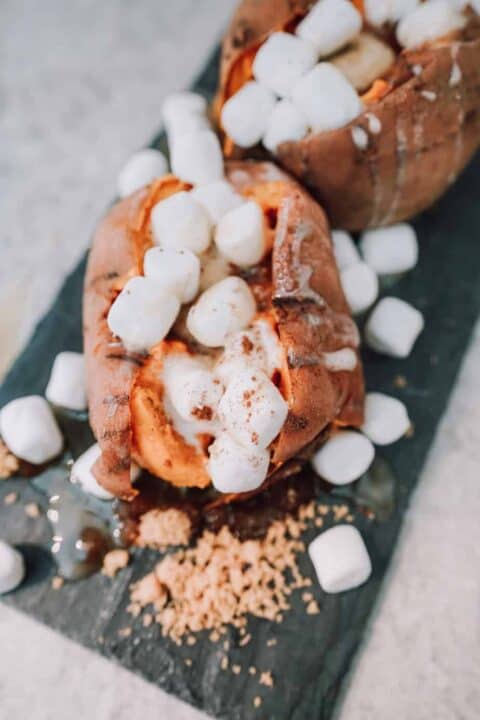 Ninja Foodi sweet potato, Ninja Foodi potato, sweet potato, side dish, potato, marshmallow, instant pot sweet potato, instant pot potato, Ninja Foodi recipe, Ninja Foodi side dish, instant pot side dish