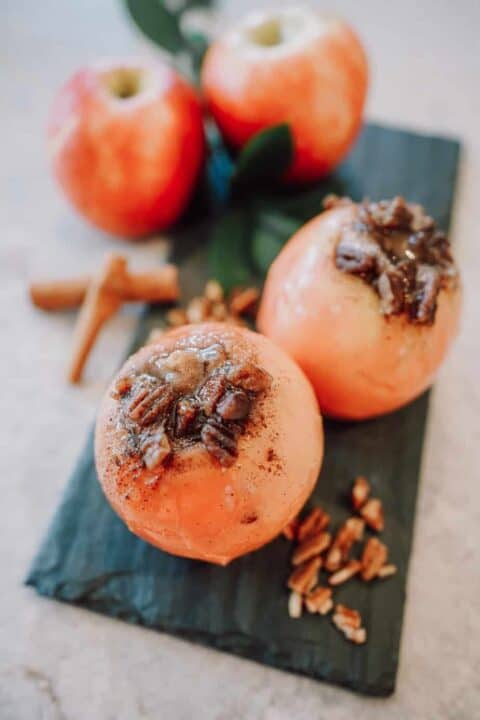 apples, baked apples, pecans, dessert, appetizer, instant pot apples, ninja foodi apples, fall, baked apples, instant pot baked apples, ninja foodi baked apples