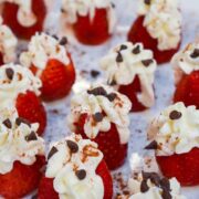 strawberries filled with cannoli cream