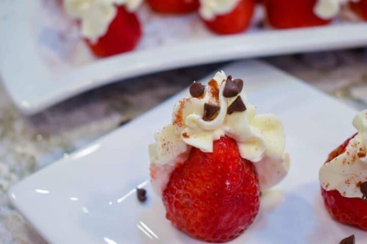 strawberries filled with cannoli cream