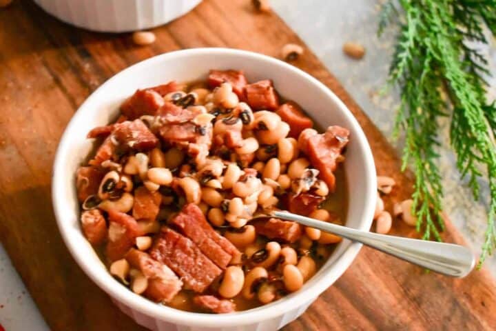 black eyed peas, instant pot, ninja foodi, ham, dinner, side, pork