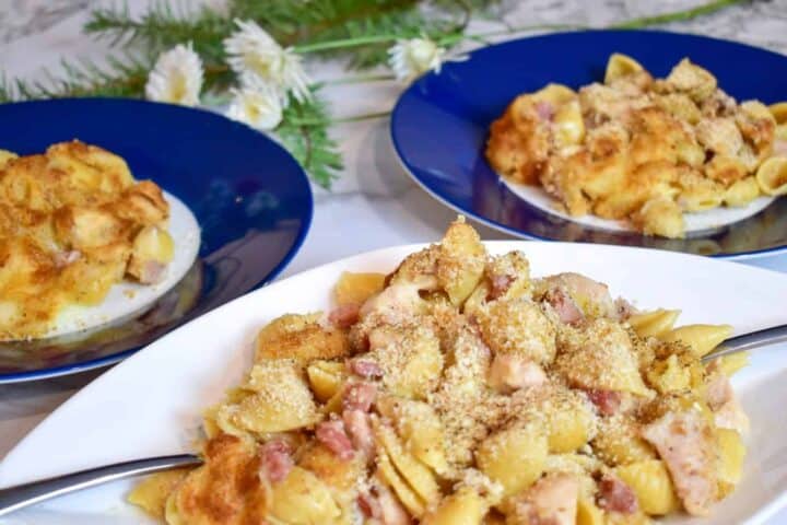 chicken cordon bleu pasta, chicken, chicken cordon blue, ham, pasta, instant pot chicken, instant pot pasta, ninja foodi chicken, ninja foodi pasta, one pot meal, ham