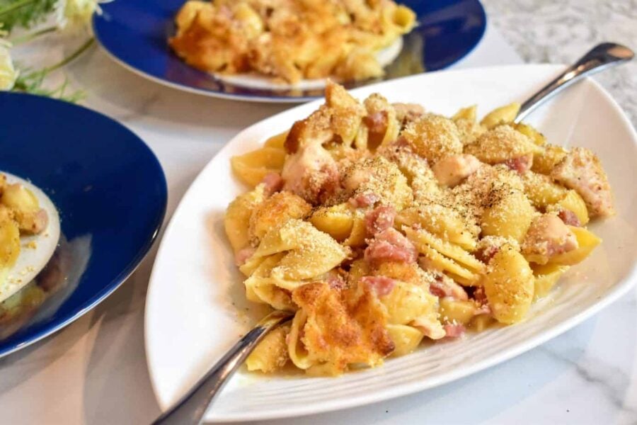 Chicken Cordon Bleu Pasta7 chicken cordon bleu pasta, chicken, chicken cordon blue, ham, pasta, instant pot chicken, instant pot pasta, ninja foodi chicken, ninja foodi pasta, one pot meal, ham