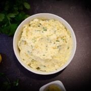 compound butter in bowl