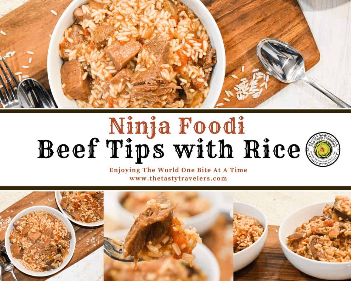 Ninja Foodi Beef Tips with Rice The Tasty Travelers