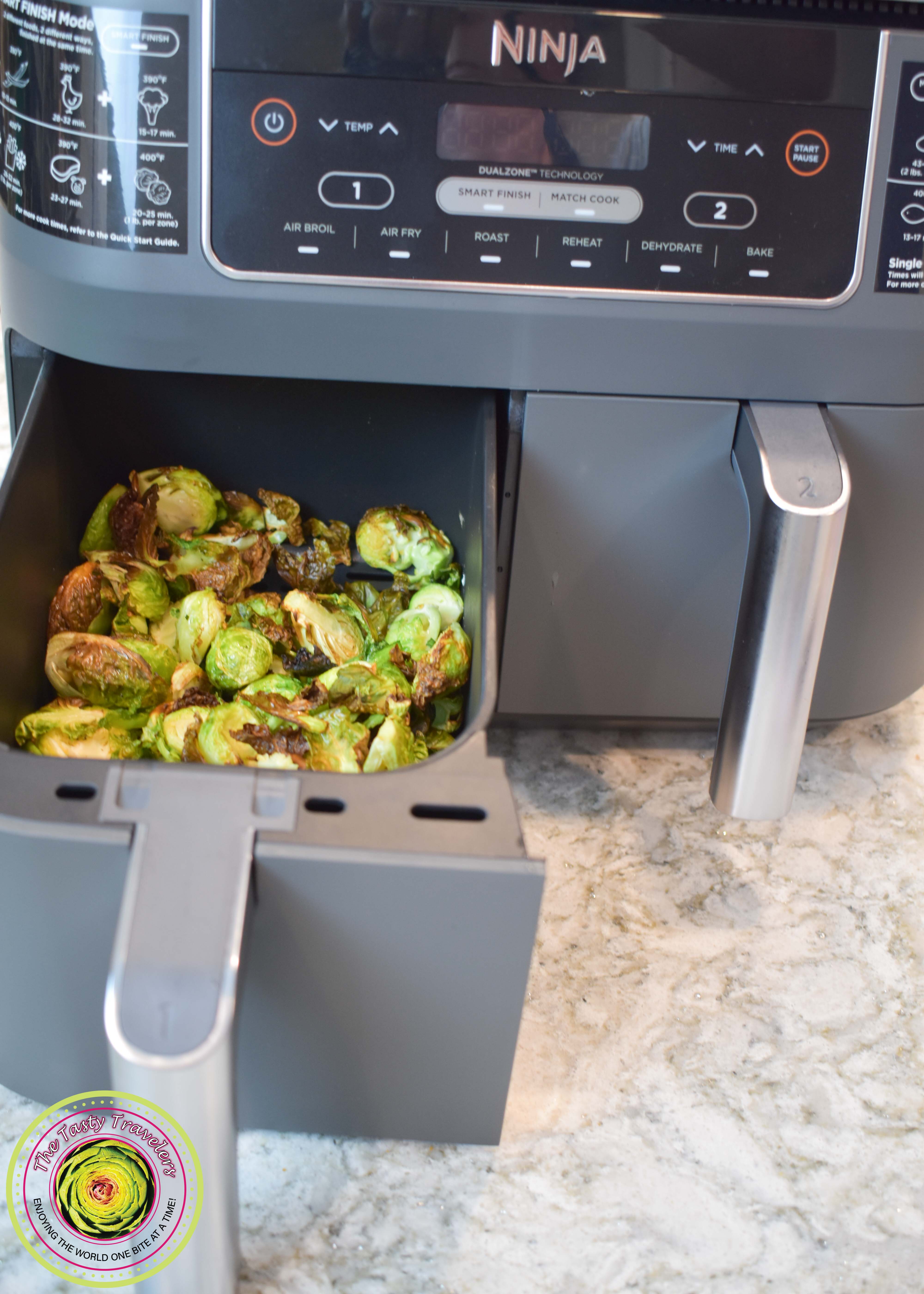 Ninja Foodi Praline Pecan Brussels Sprouts The Tasty Travelers