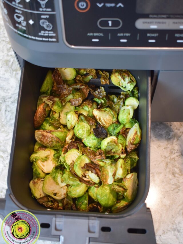 Ninja Foodi Pecan Praline Brussels Sprouts The Tasty Travelers™