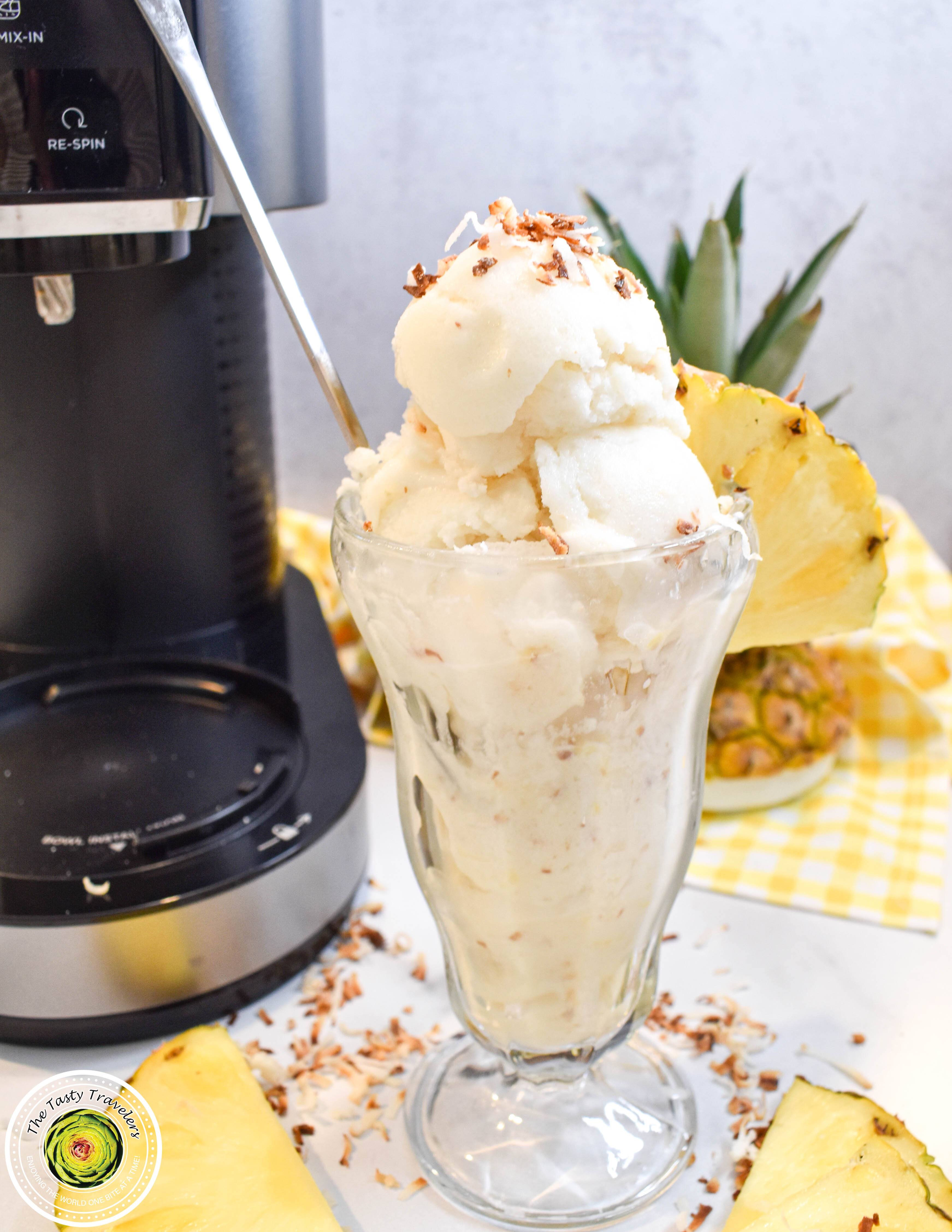 Ninja Creami Pina Colada Lite Ice Cream The Tasty Travelers