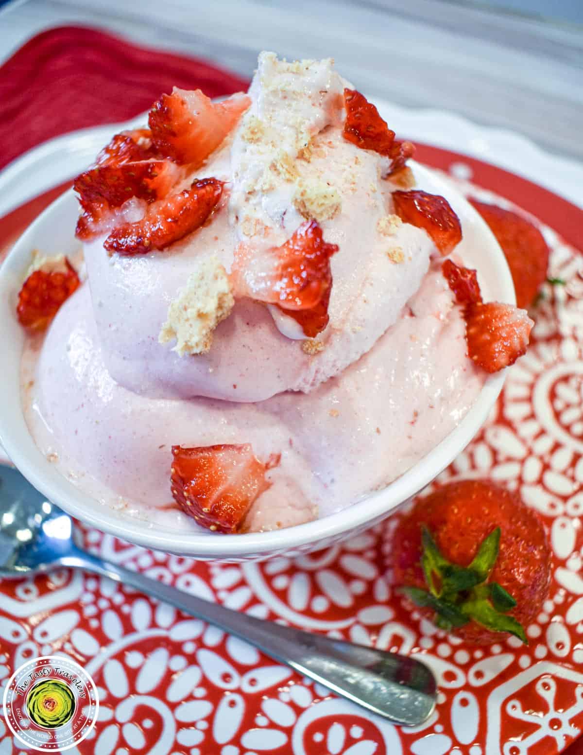 Ninja Creami Strawberry Cheesecake Ice Cream.