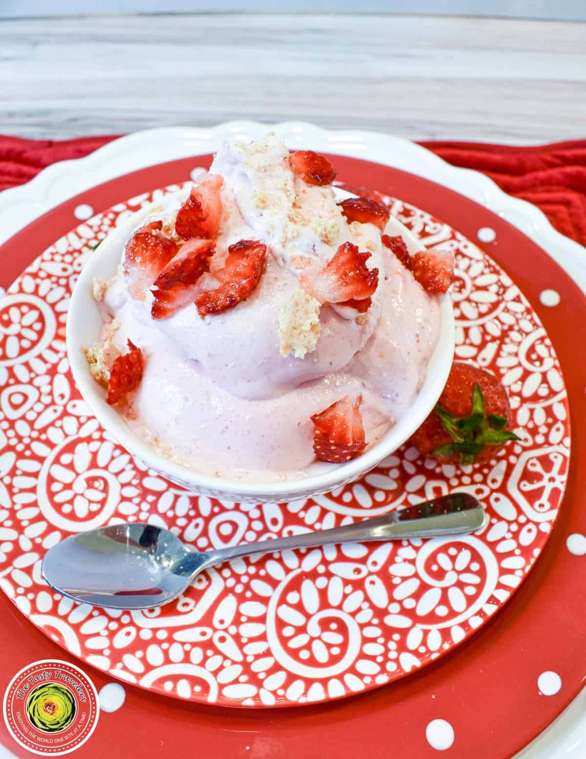 Ninja Creami Strawberry Cheesecake Ice Cream.