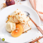 Ninja Creami Peach Cobbler Frozen Yogurt.