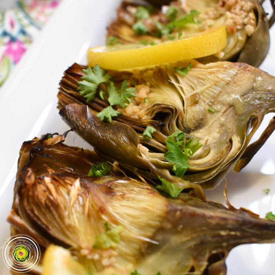 Ninja Foodi Grill Roasted Artichokes The Tasty Travelers