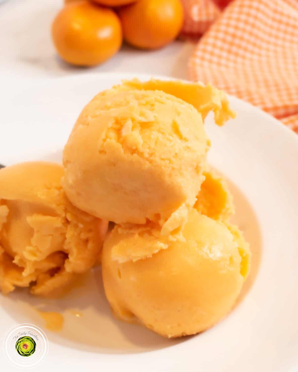 Ninja Creami Orange Creamsicle Protein Ice Cream in pint container showing light airy texture