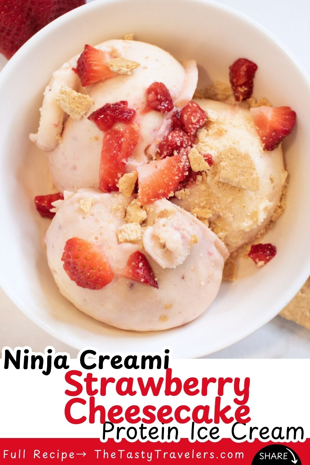 Ninja Creami Strawberry Cheesecake Protein Ice Cream Pinterest