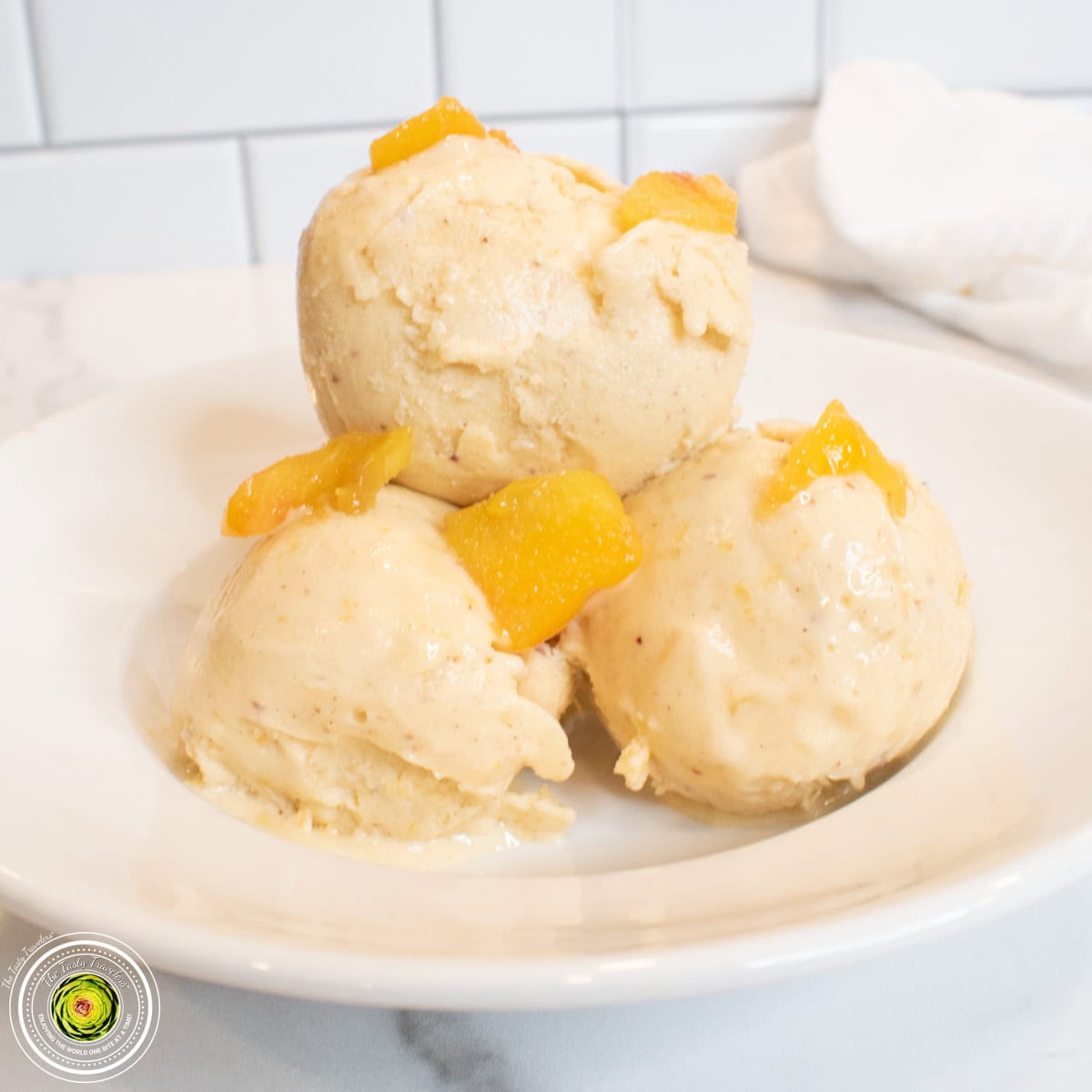 Ninja Creami Peaches and Cream Protein Frozen Yogurt - The Tasty