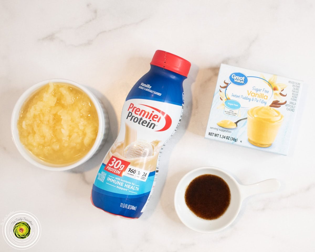 Ingredients for Ninja Creami pineapple dole whip protein ice cream