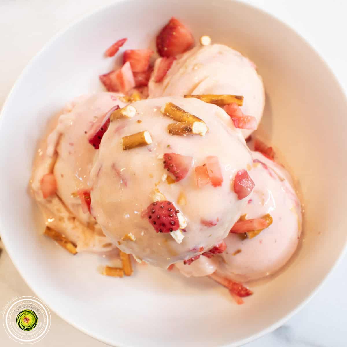 Ninja Creami Strawberry Pretzel Pie Protein Ice Cream