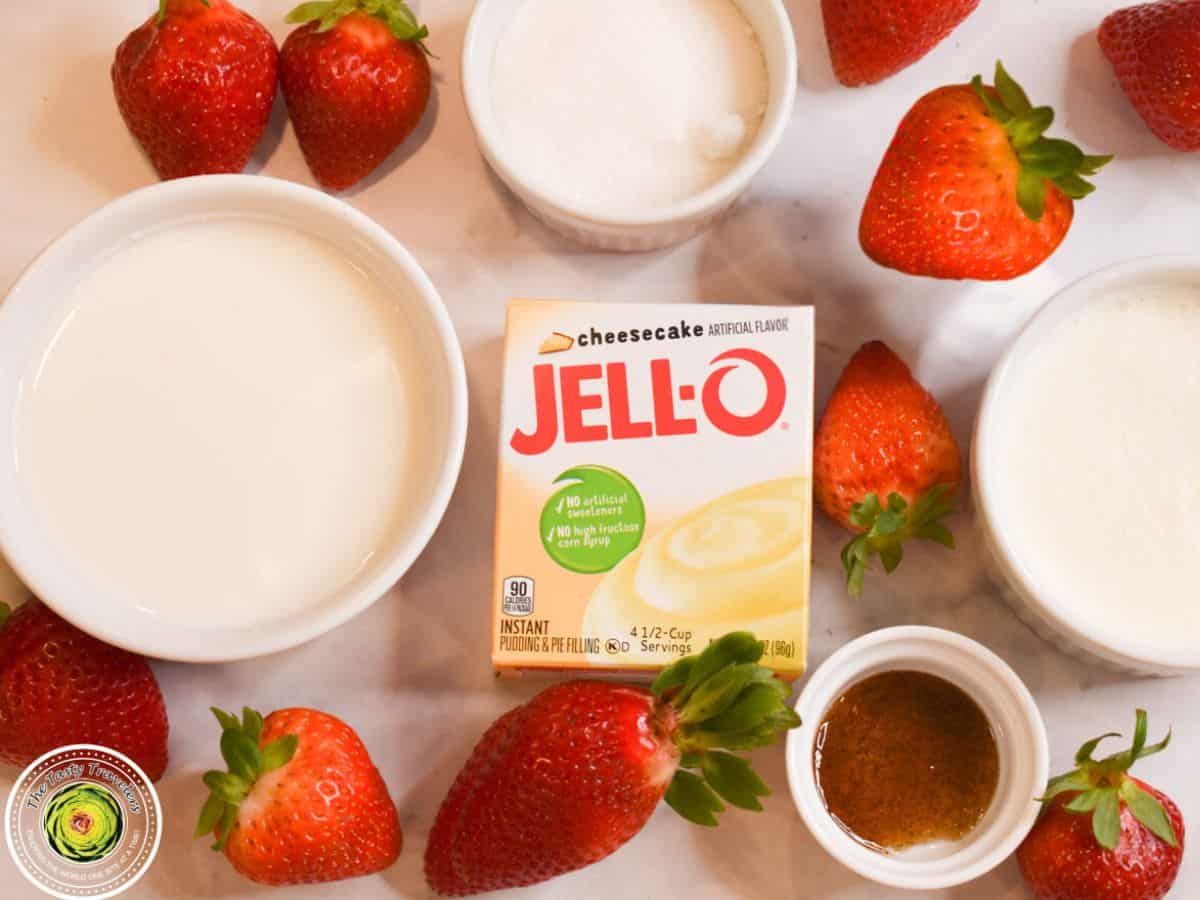 Ninja Creami strawberry cheesecake ingredients