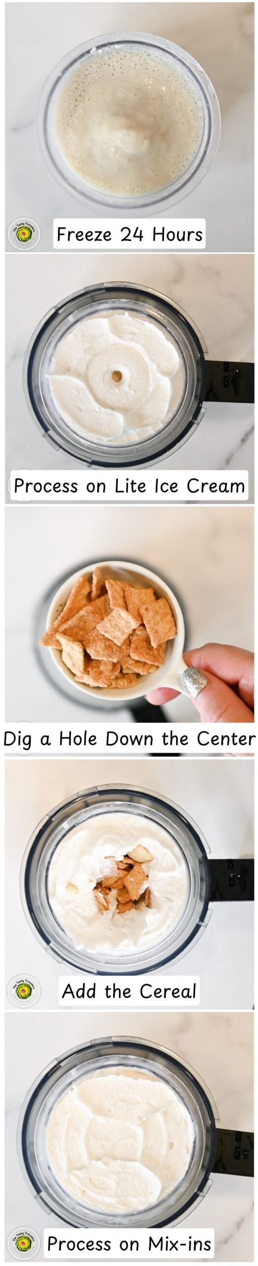 Ninja Creami Low Calorie Horchata Ice Cream process the ice cream