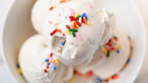 Ninja Creami Low Calorie Vanilla Frozen Yogurt - The Tasty Travelers