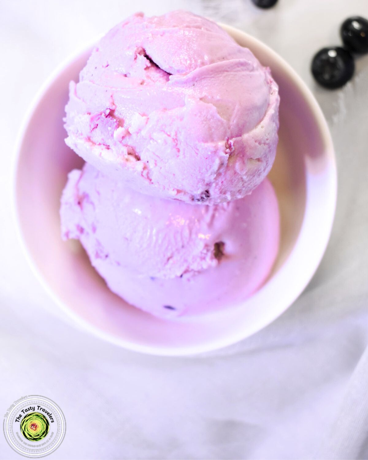 Ninja Creami Blueberry and Vanilla Bean Frozen Yogurt