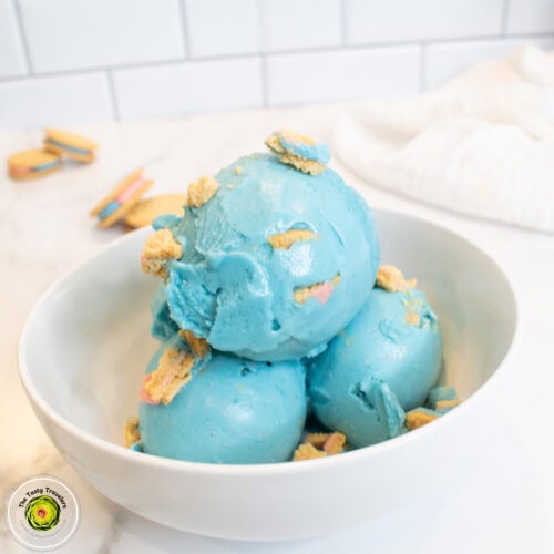 Ninja Creami Blue Raspberry Cotton Candy Protein Ice Cream
