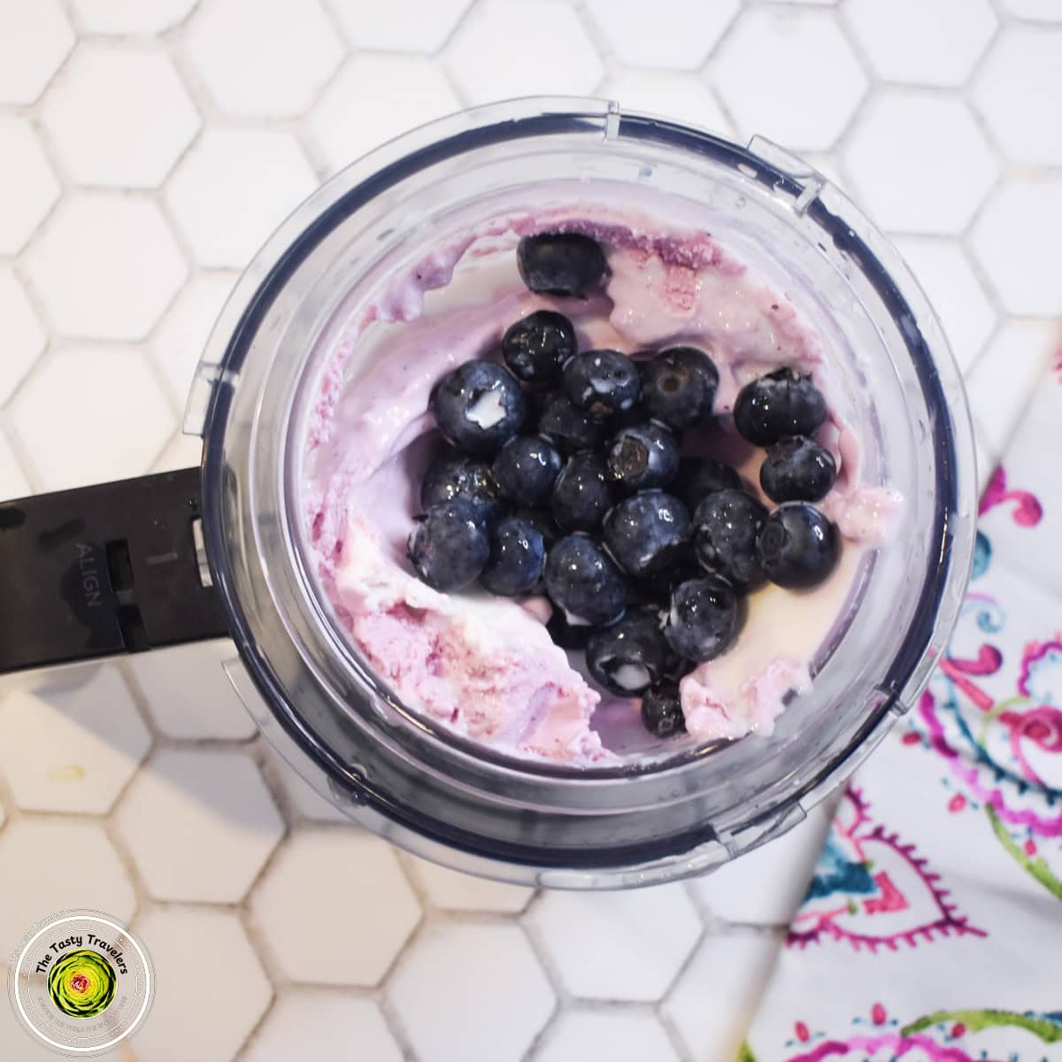 Ninja Creami Blueberry and Vanilla Bean Frozen Yogurt