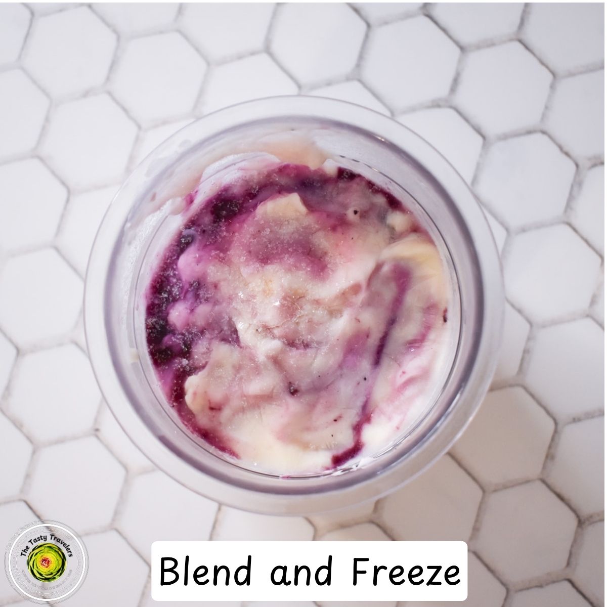 Ninja Creami Blueberry and Vanilla Bean Frozen Yogurt
