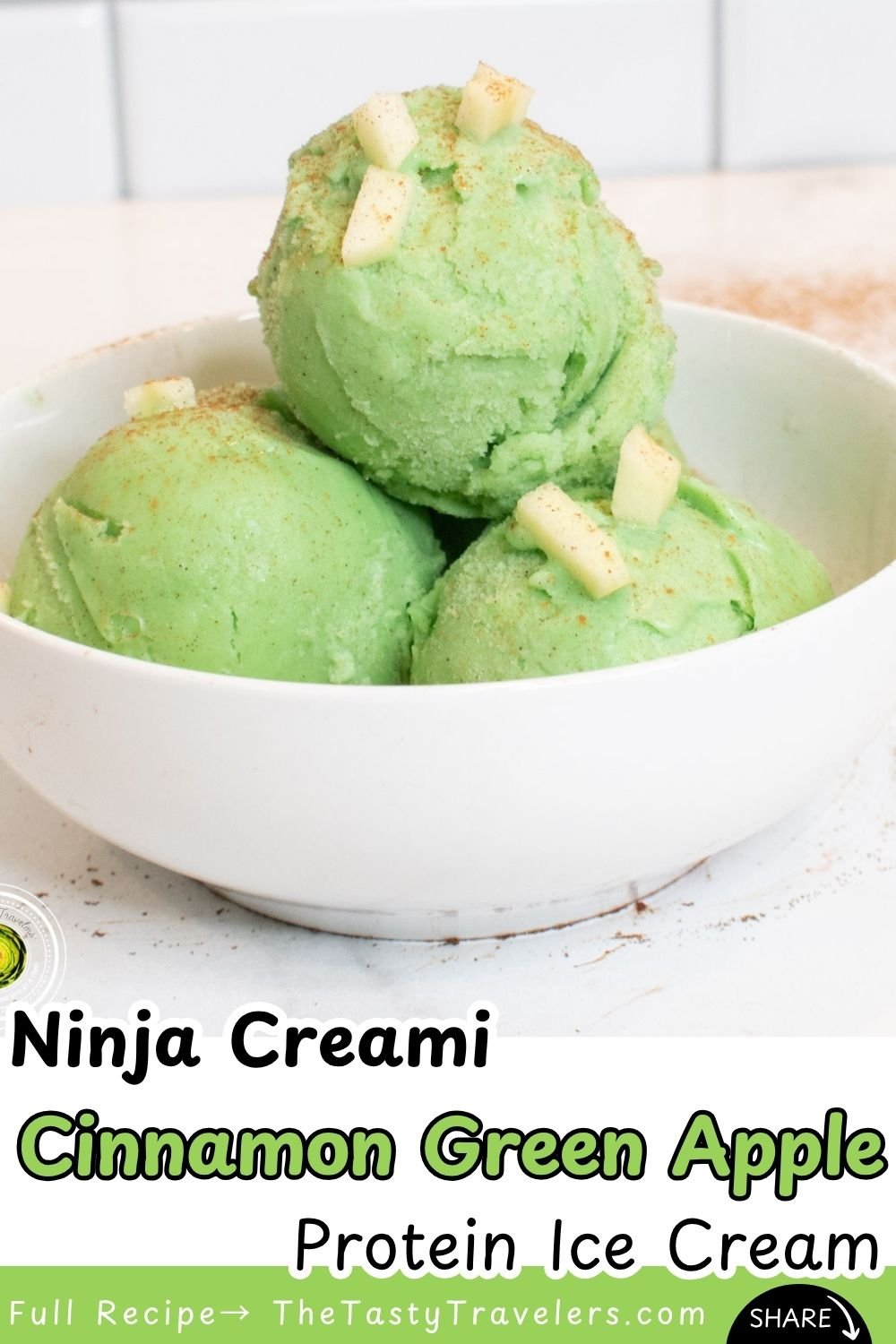 Ninja Creami Cinnamon Green Apple Protein Ice Cream