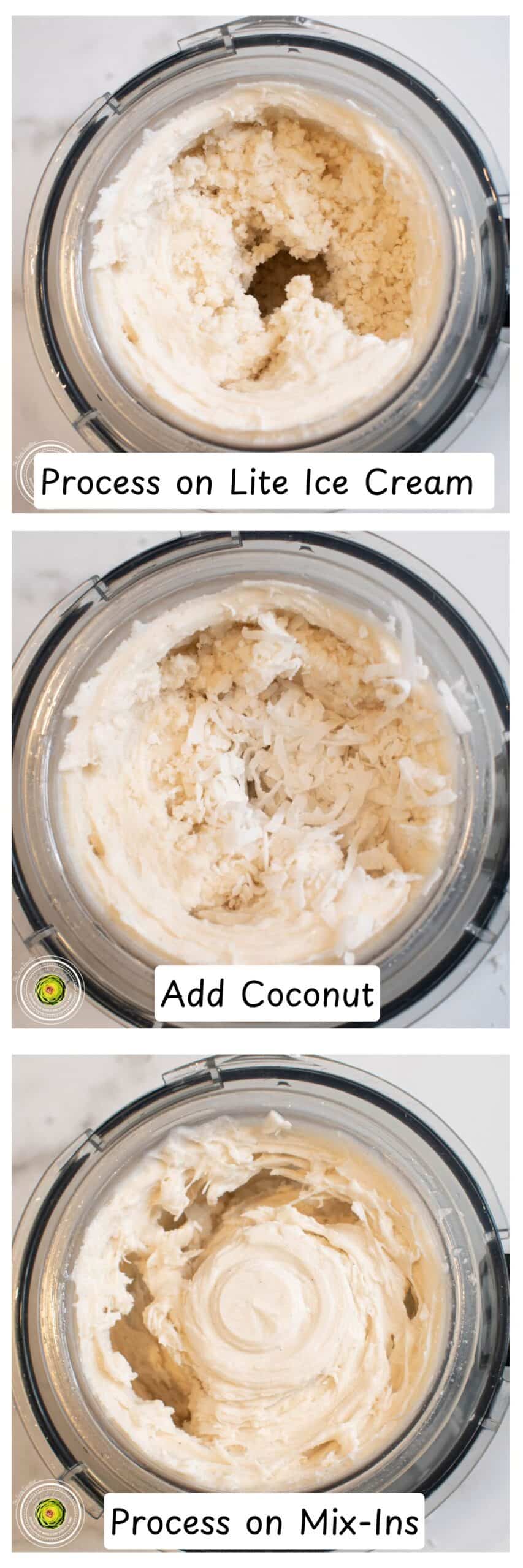 Ninja Creami Coconut Cream Pie Protein Frozen Yogurt Process