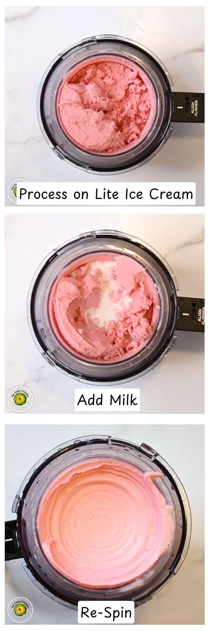 Ninja Creami Strawberry Whip Process