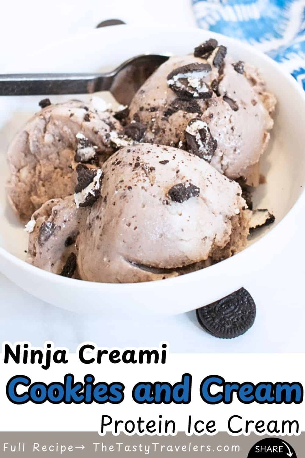 Ninja Creami Cookies and Cream Protein Ice Cream