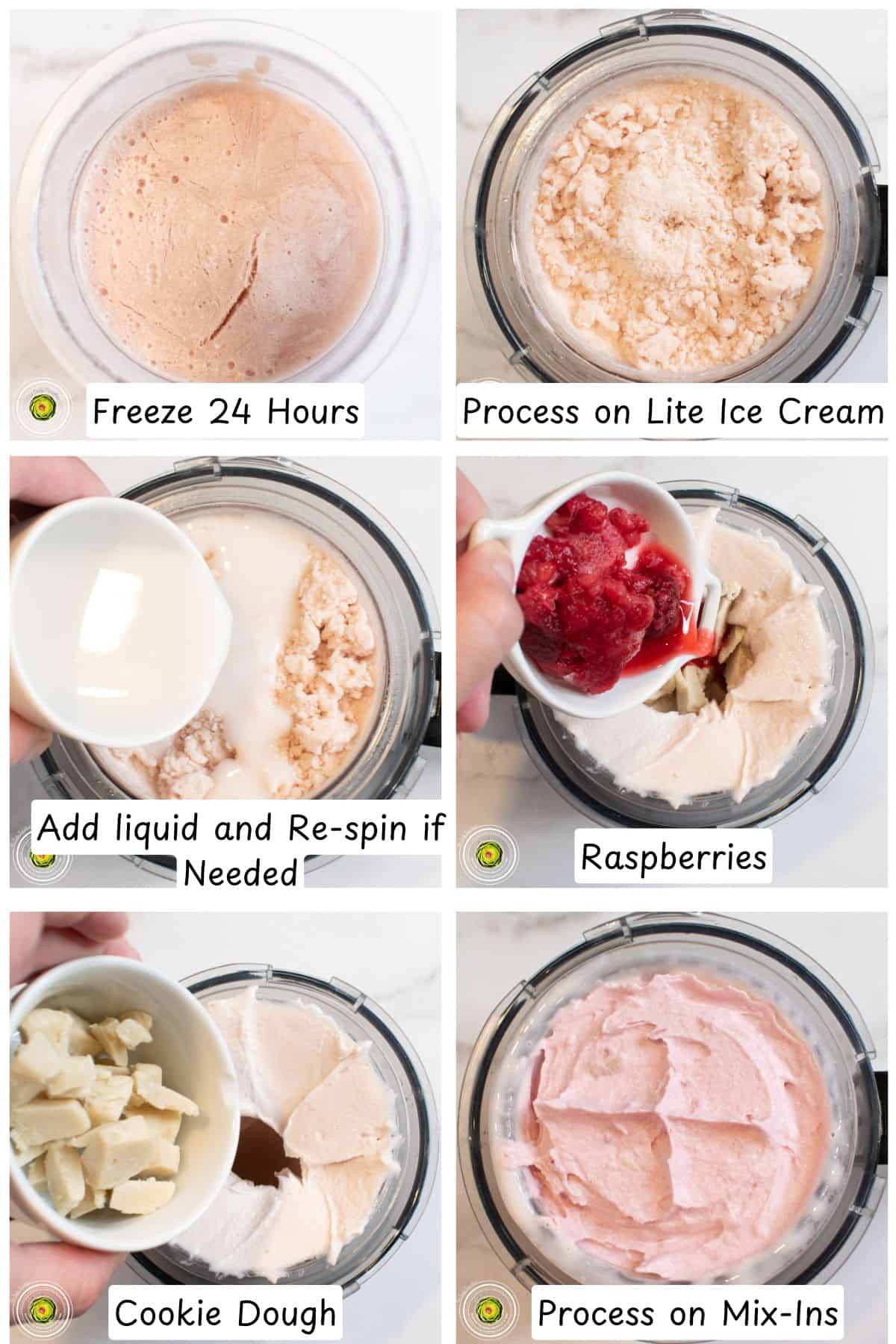 Processing the Ninja Creami Raspberry Sugar Cookie Protein Ice Cream