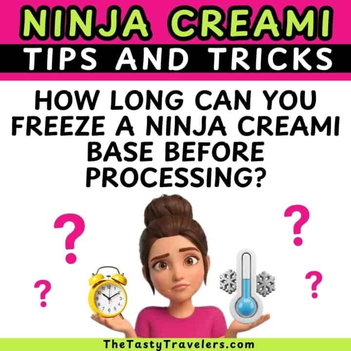 Tips for freezing Ninja Creami base before processing.