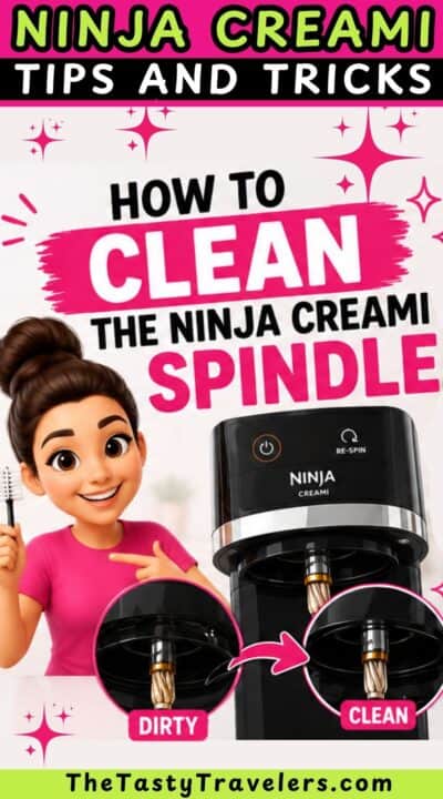 How to clean Ninja Creami Spindle tips and tricks for Ninja Creami ice cream maker.
