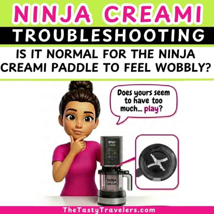 Ninja Creami troubleshooting guide for wobbly paddle issues.