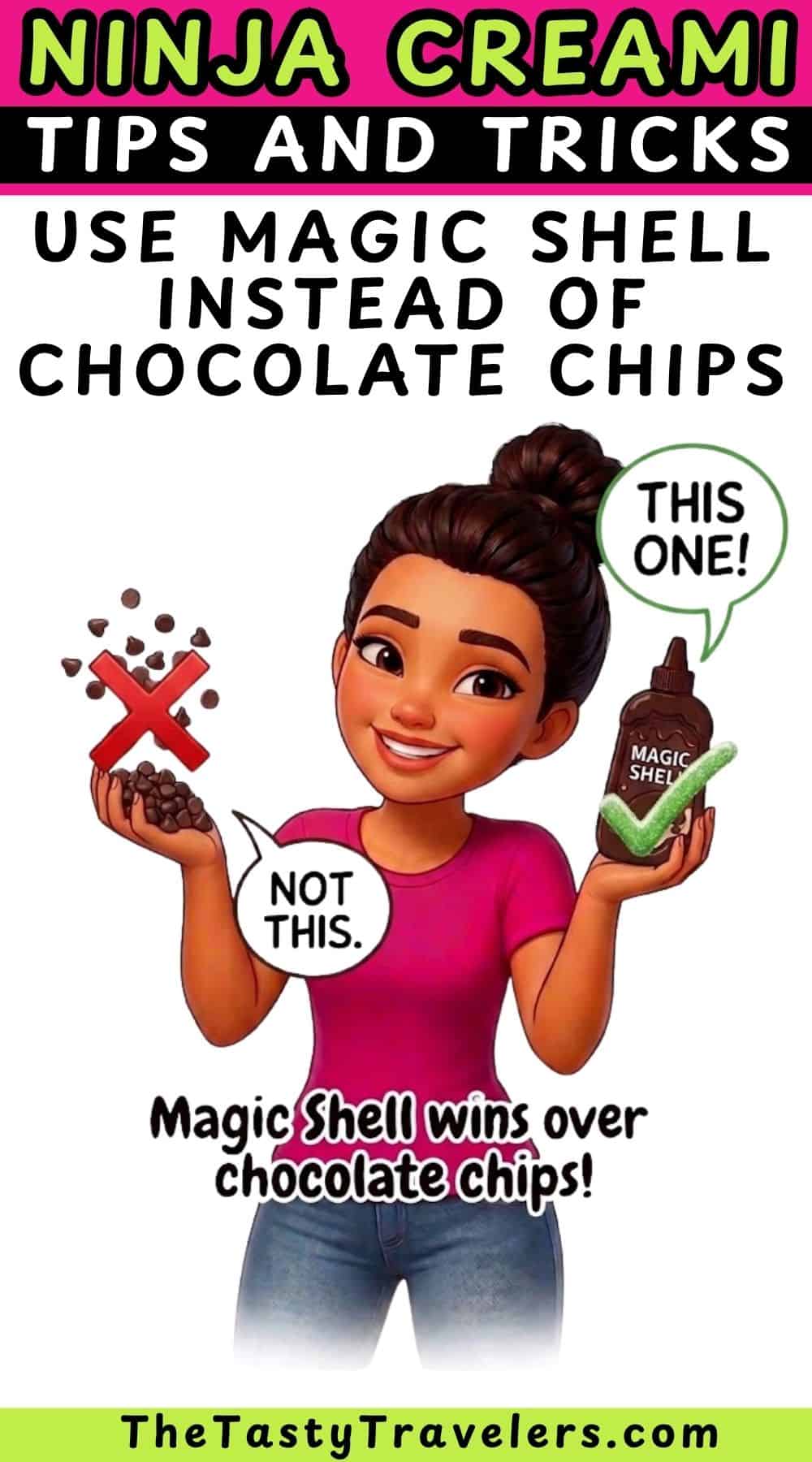 Use Magic Shell Instead of Chocolate Chips as a Ninja Creami Mix-In