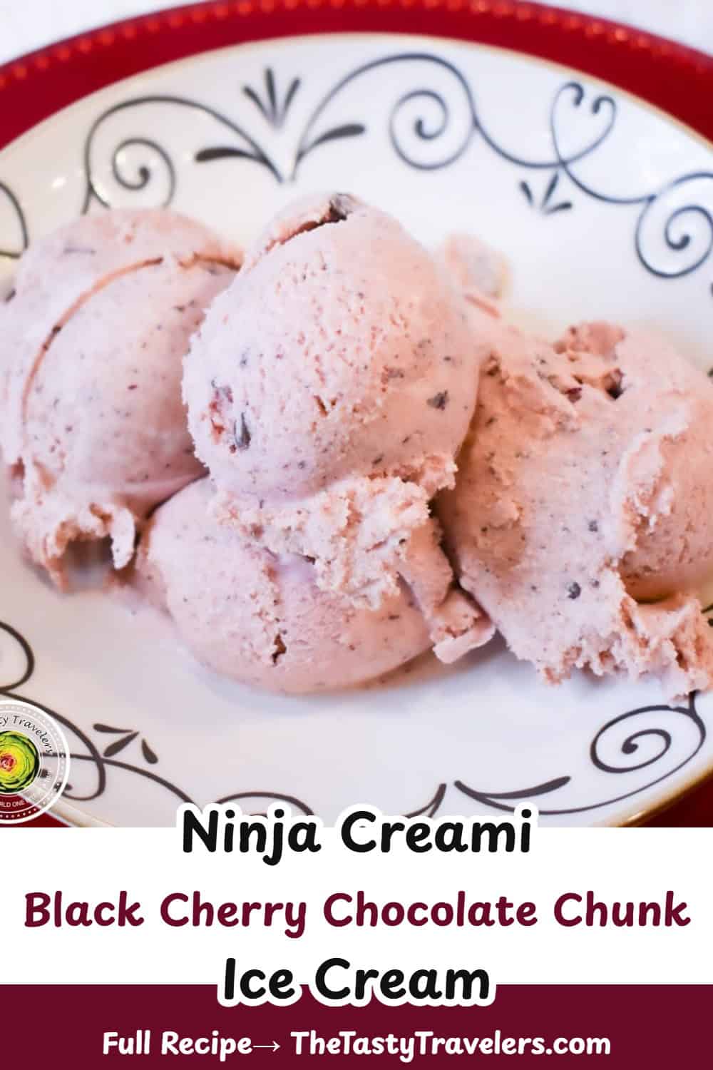 Ninja Creami Black Cherry Chocolate Chunk Ice Cream