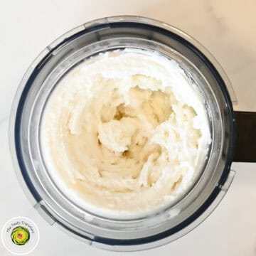 Creamy marshmallow ice cream in a Ninja Creami machine.