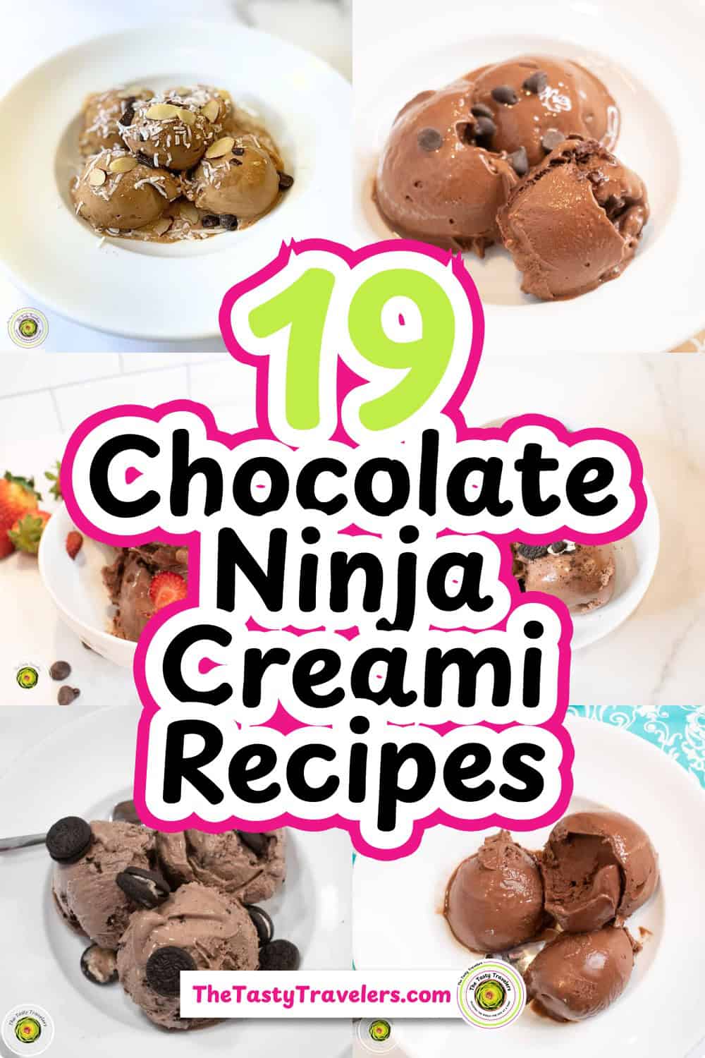 Delicious chocolate ninja cream recipes with various flavors and toppings.