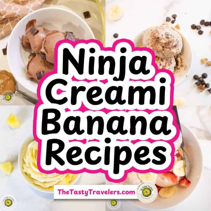 Delicious banana recipes for Ninja Creami with ice cream and toppings.