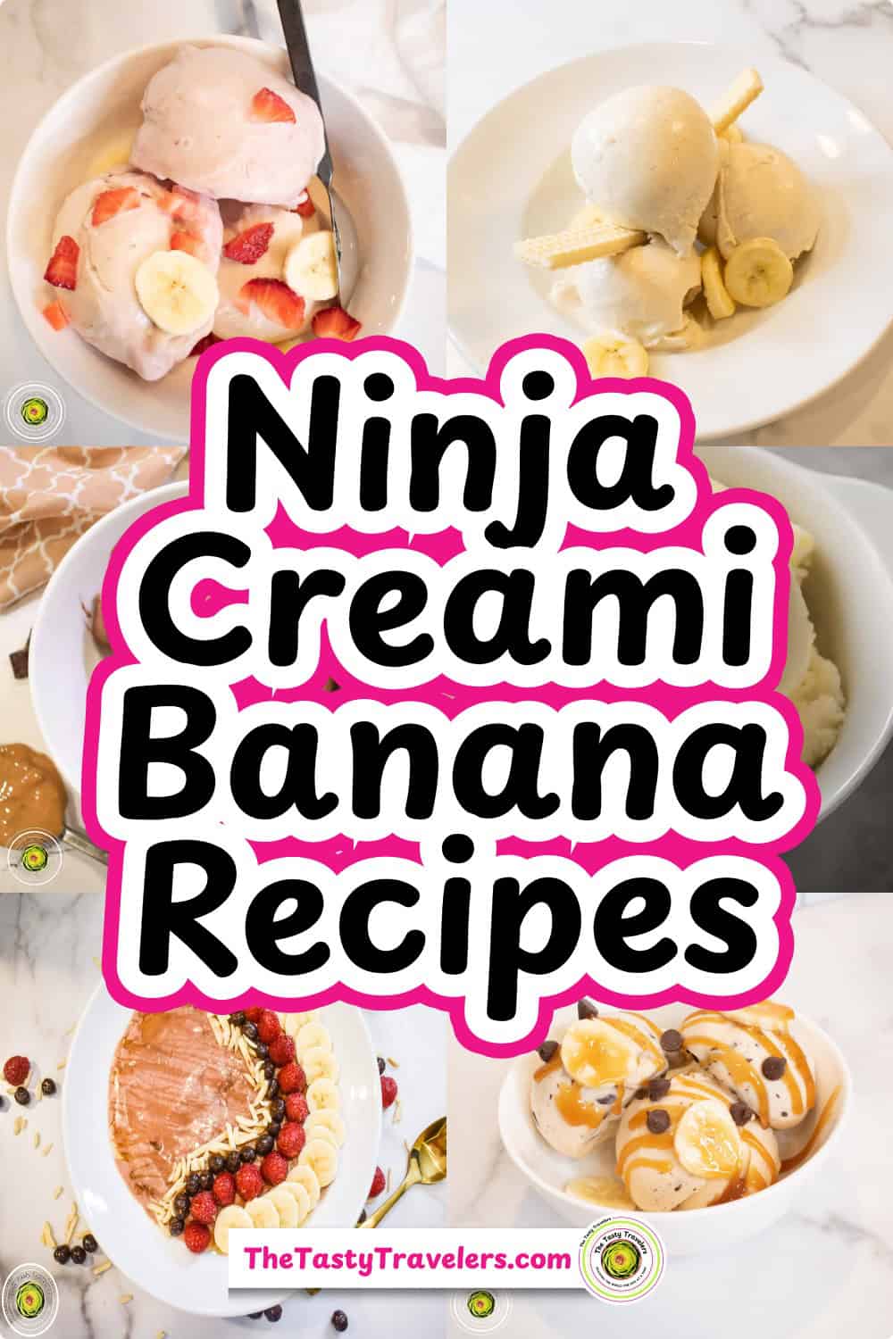 Delicious banana-based desserts for Ninja Creami recipes on The Tasty Travelers.