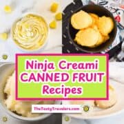 Ninja Creami canned fruit recipes with various fruit flavors and textures.
