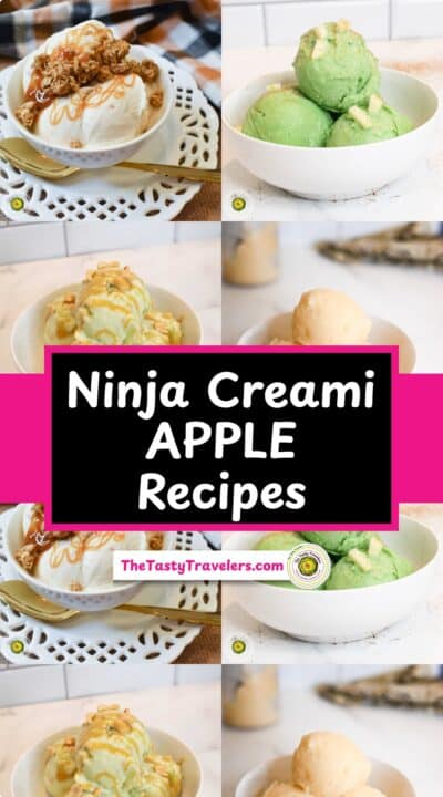 Delicious ninja creamy apple recipes with ice cream and toppings.