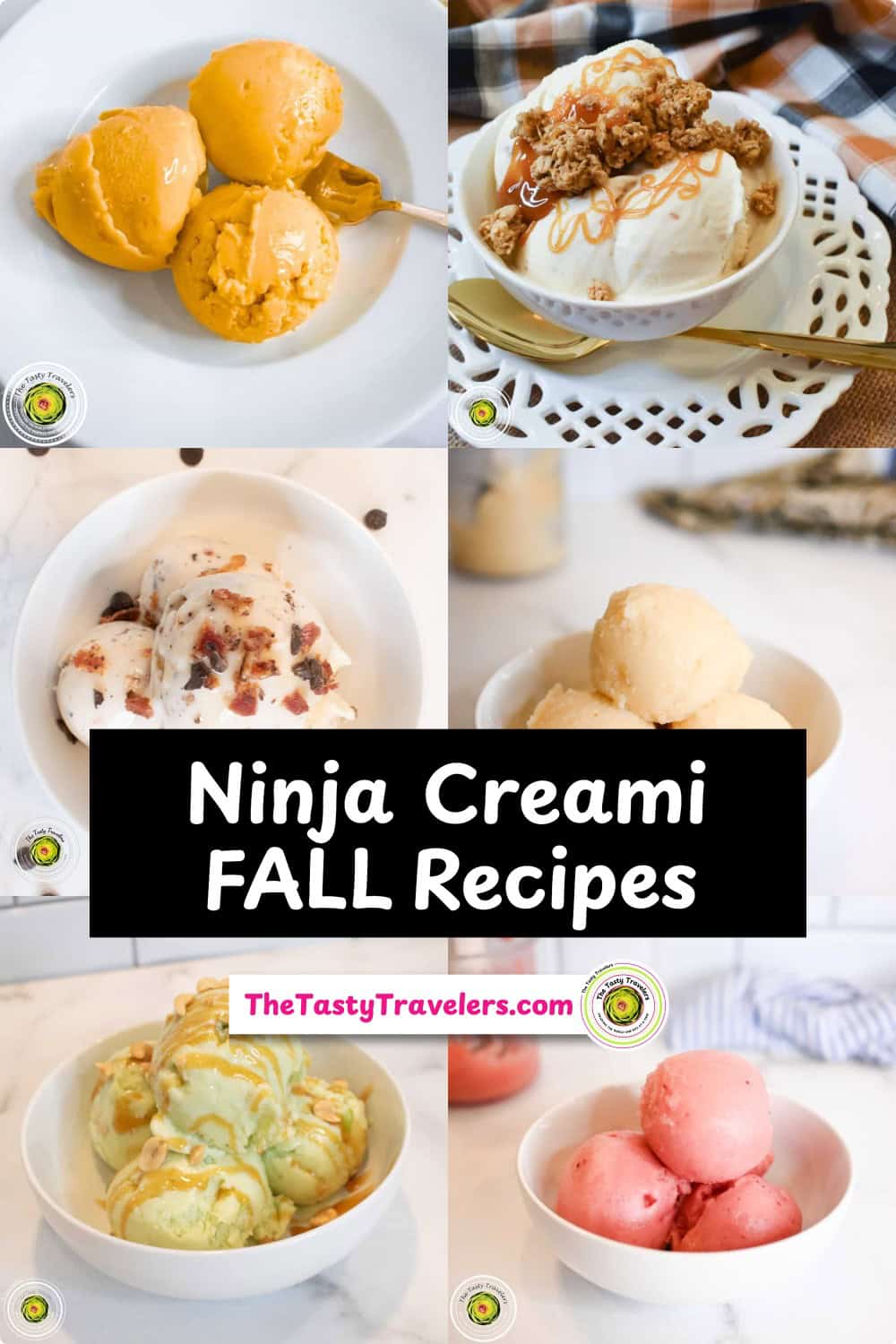 Assorted ninja-themed ice cream and dessert bowls for fall recipes.